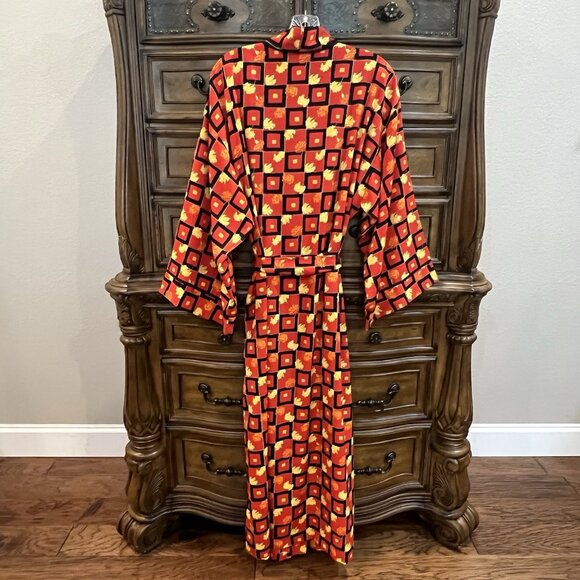 Josie by Natori Women's 3 Piece Pajama & Robe Set Large Button Front Top Pants L - Picture 12 of 16